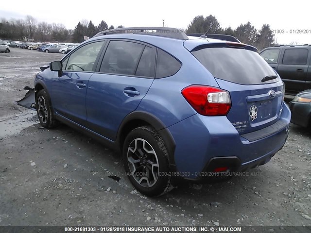 JF2GPABC4G8229477 - 2016 SUBARU CROSSTREK PREMIUM BLUE photo 3