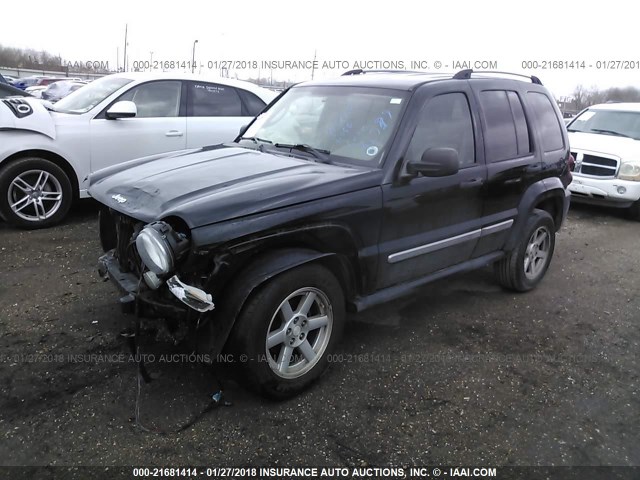 1J4GK58K35W618259 - 2005 JEEP LIBERTY LIMITED BLACK photo 2