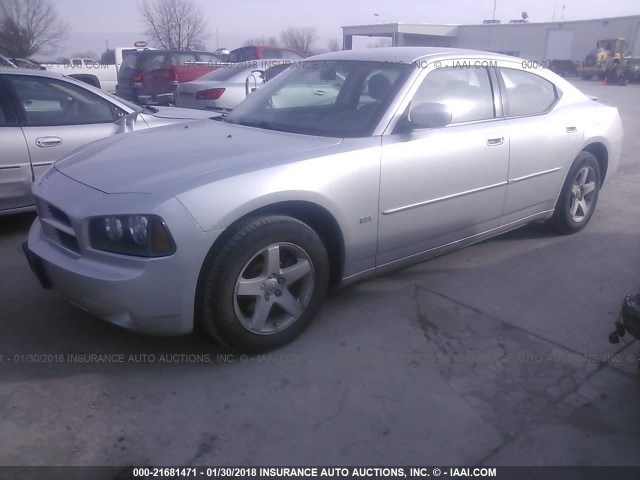 2B3CA3CV3AH207239 - 2010 DODGE CHARGER SXT SILVER photo 2