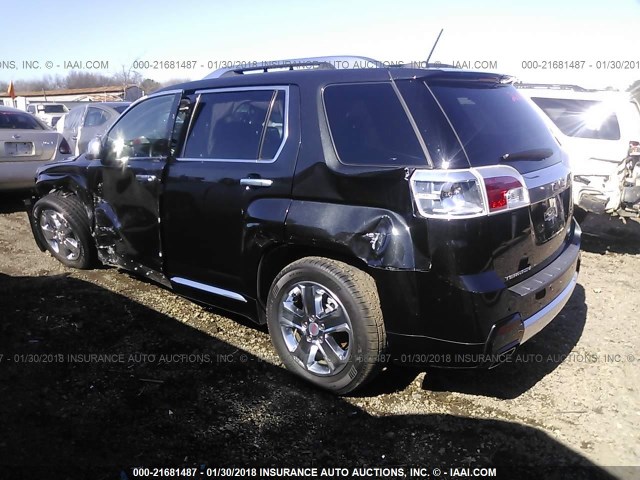 2GKALUEK5F6269192 - 2015 GMC TERRAIN DENALI BLACK photo 3