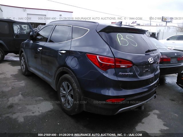 5XYZU3LB2FG242415 - 2015 HYUNDAI SANTA FE SPORT  BLUE photo 3