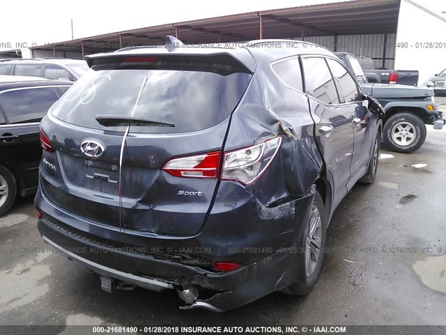 5XYZU3LB2FG242415 - 2015 HYUNDAI SANTA FE SPORT  BLUE photo 4