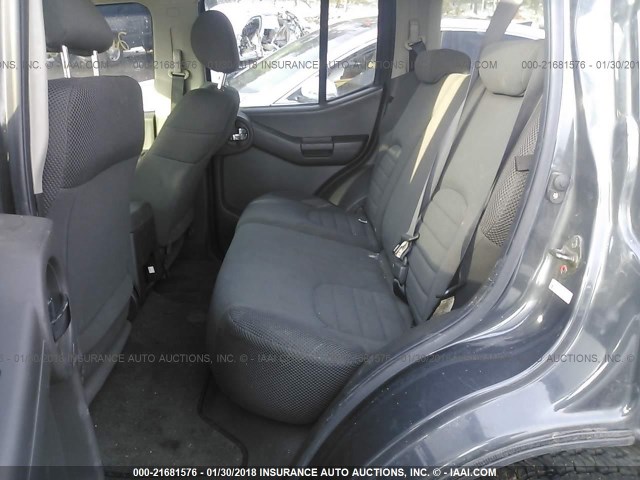 5N1AN08WX8C540847 - 2008 NISSAN XTERRA OFF ROAD/S/SE GRAY photo 8