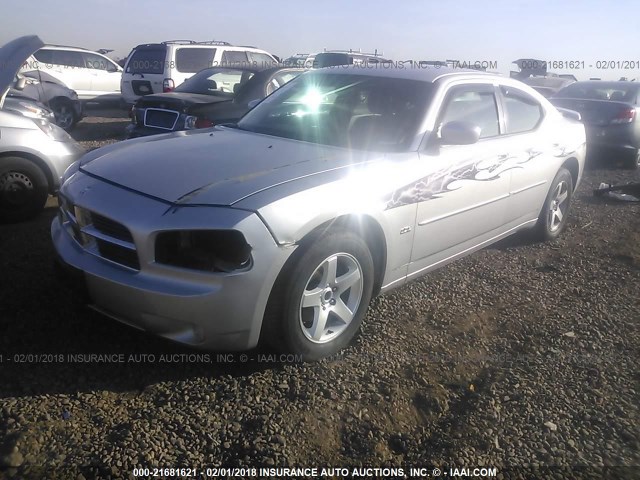 2B3CA3CV7AH250384 - 2010 DODGE CHARGER SXT SILVER photo 2