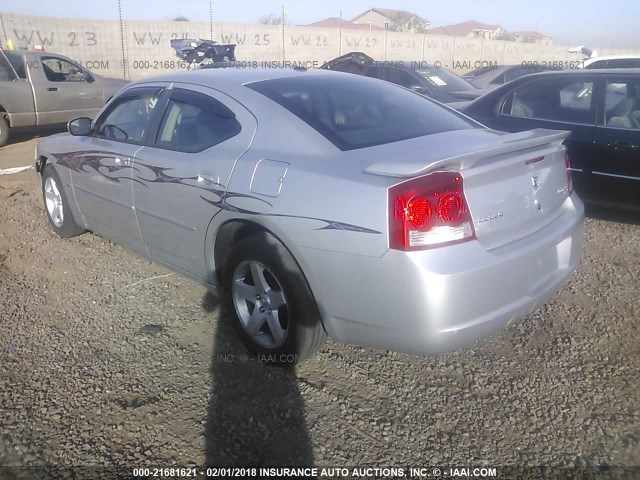 2B3CA3CV7AH250384 - 2010 DODGE CHARGER SXT SILVER photo 3