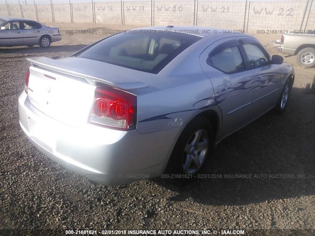 2B3CA3CV7AH250384 - 2010 DODGE CHARGER SXT SILVER photo 4