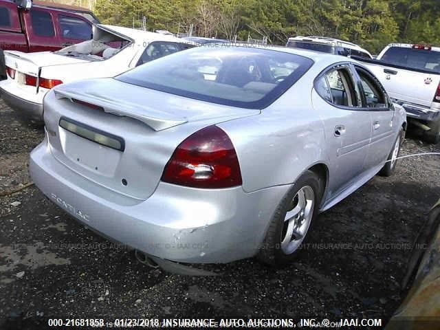 2G2WR524941185340 - 2004 PONTIAC GRAND PRIX GTP ვერცხლისფერი ფოტო 4