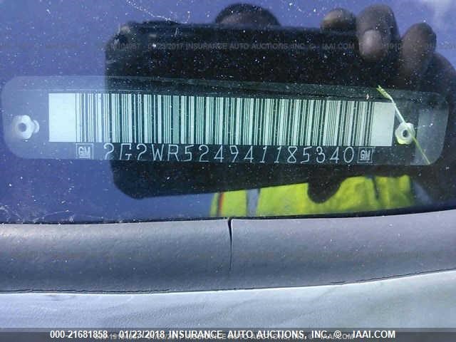 2G2WR524941185340 - 2004 PONTIAC GRAND PRIX GTP ვერცხლისფერი ფოტო 9