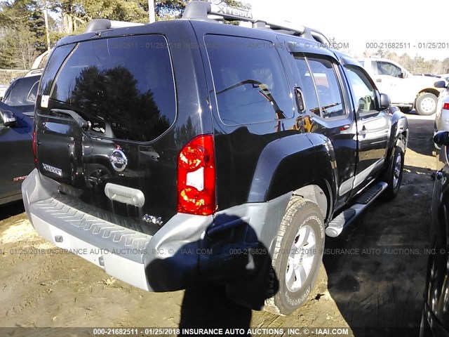 5N1AN08W99C515360 - 2009 NISSAN XTERRA OFF ROAD/S/SE BLACK photo 4