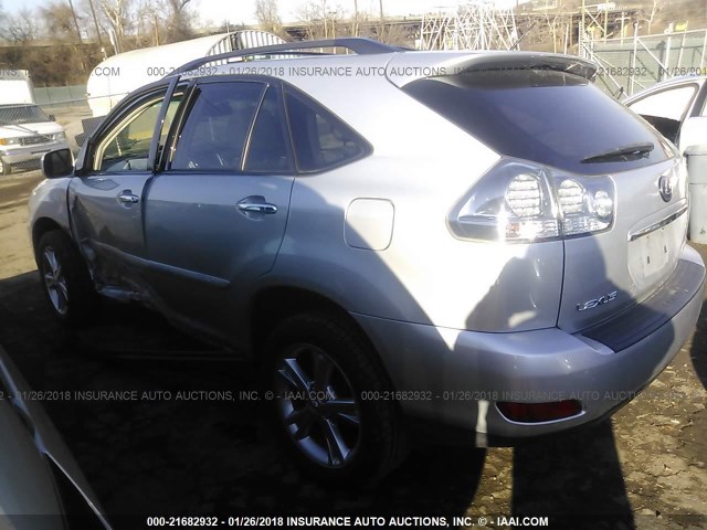 JTJHW31U882866370 - 2008 LEXUS RX 400H SILVER photo 3