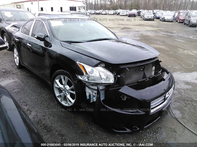 1N4AA5AP4EC912054 - 2014 NISSAN MAXIMA S/SV BLACK photo 1