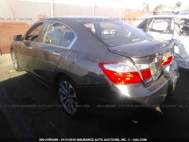 1HGCR2F58DA247155 - 2013 HONDA ACCORD SPORT 灰色 照片 3