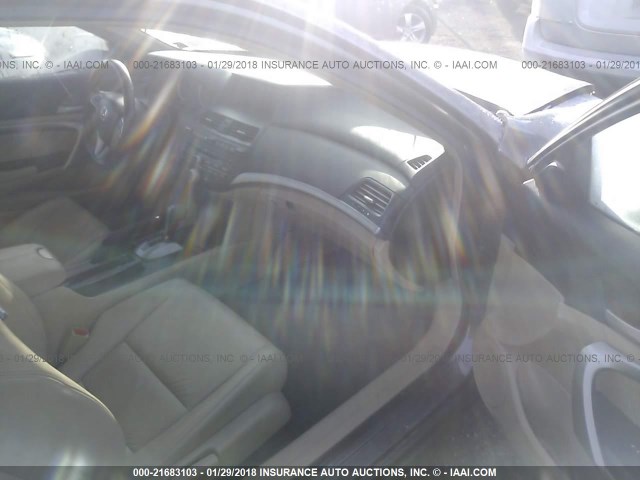 1HGCS12849A017179 - 2009 HONDA ACCORD EXL GRAY photo 5