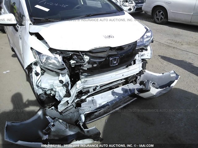 JHMGK5H57HS009024 - 2017 HONDA FIT LX WHITE photo 6