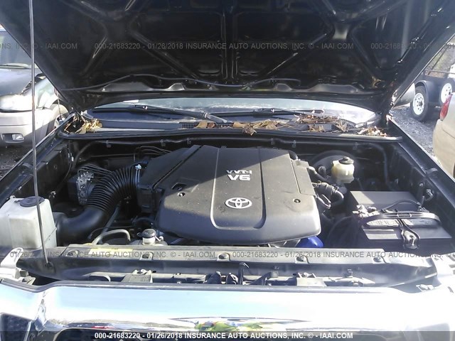 3TMJU4GN5BM112035 - 2011 TOYOTA TACOMA DOUBLE CAB PRERUNNER BLACK photo 10