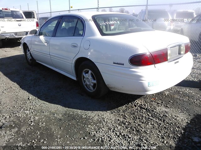 1G4HP54K814224050 - 2001 BUICK LESABRE CUSTOM WHITE photo 3