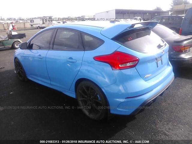 WF0DP3TH9H4123796 - 2017 FORD FOCUS RS BLUE photo 3