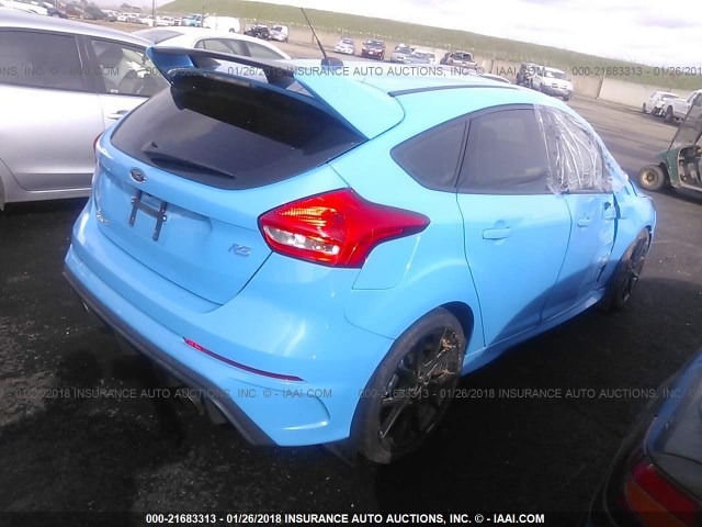 WF0DP3TH9H4123796 - 2017 FORD FOCUS RS BLUE photo 4