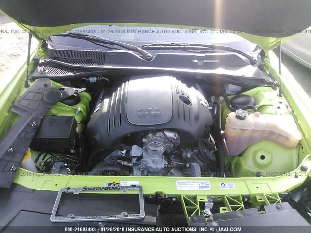 2C3CDZBTXFH709184 - 2015 DODGE CHALLENGER SXT PLUS GREEN photo 10