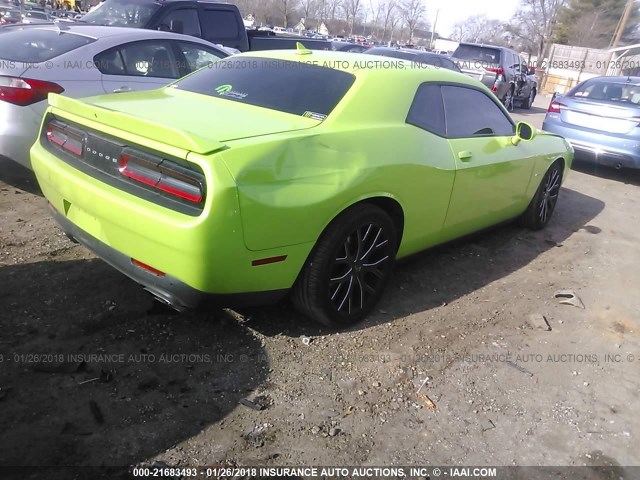 2C3CDZBTXFH709184 - 2015 DODGE CHALLENGER SXT PLUS GREEN photo 4