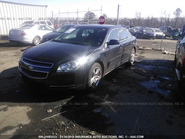 1G1ZC5EB9AF240001 - 2010 CHEVROLET MALIBU 1LT BLACK photo 2