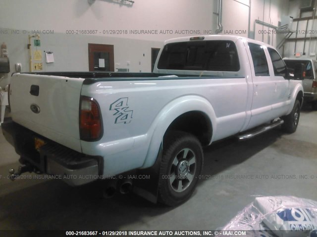 1FT8W3BT3BEC94350 - 2011 FORD F350 SUPER DUTY WHITE photo 4