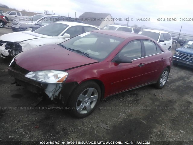 1G2ZG58B374259031 - 2007 PONTIAC G6 SE RED photo 2