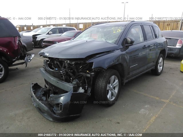 1C4NJCBB0FD194484 - 2015 JEEP COMPASS SPORT GRAY photo 2