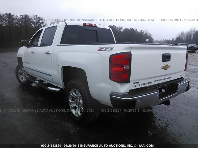 3GCUKSEC9EG471707 - 2014 CHEVROLET SILVERADO K1500 LTZ WHITE photo 3