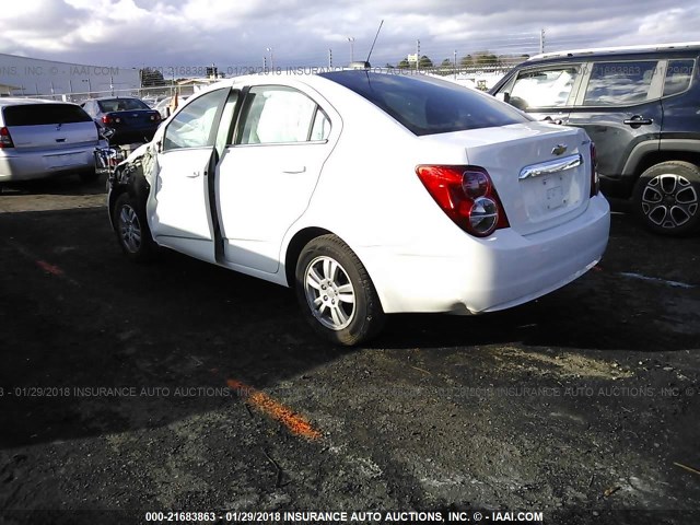 1G1JC5SH9F4153532 - 2015 CHEVROLET SONIC LT WHITE photo 3