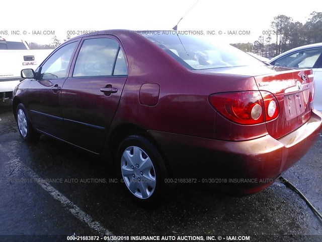 1NXBR32E88Z958764 - 2008 TOYOTA COROLLA CE/LE/S BURGUNDY photo 3