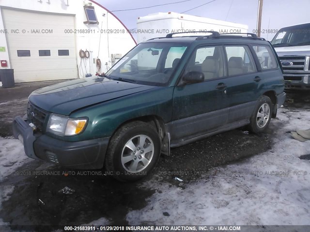 JF1SF6359WH756962 - 1998 SUBARU FORESTER L GREEN photo 2