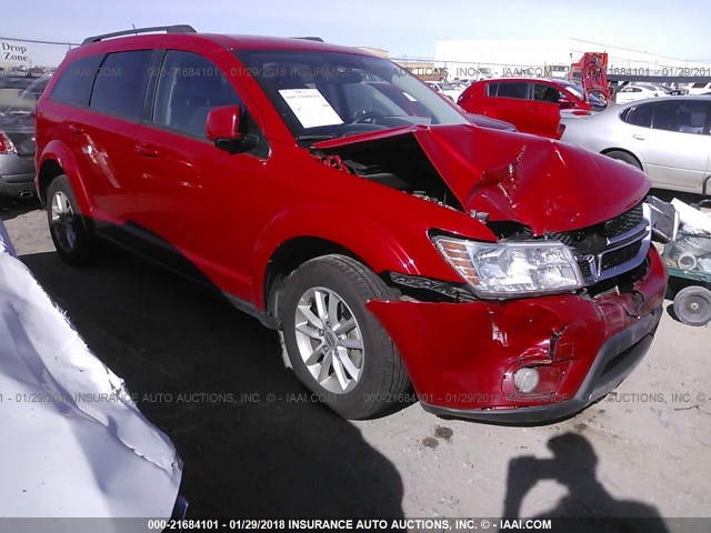 3C4PDDBG7GT196343 - 2016 DODGE JOURNEY SXT RED photo 1