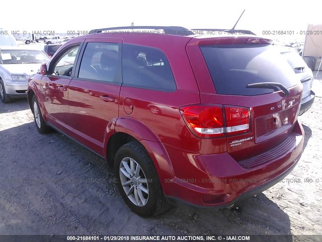 3C4PDDBG7GT196343 - 2016 DODGE JOURNEY SXT RED photo 3