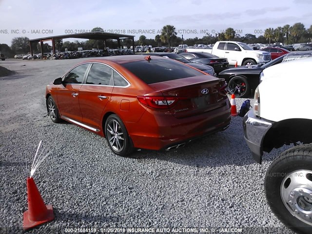 5NPE34AB4FH175254 - 2015 HYUNDAI SONATA 2.0 SPORT ORANGE photo 3