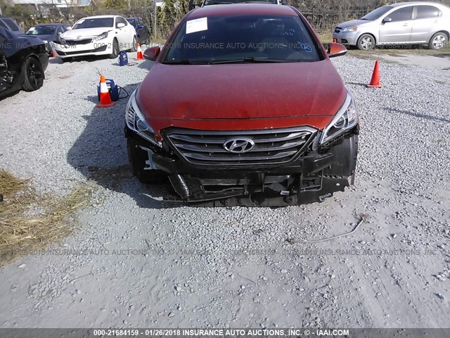 5NPE34AB4FH175254 - 2015 HYUNDAI SONATA 2.0 SPORT ORANGE photo 6