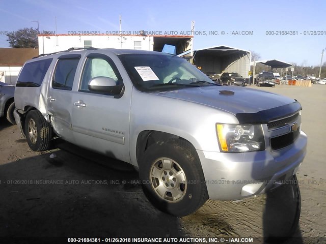 1GNSCJE08CR112602 - 2012 CHEVROLET SUBURBAN C1500 LT SILVER photo 1