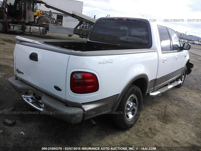 1FTRW08L83KA44373 - 2003 FORD F150 SUPERCREW WHITE photo 4