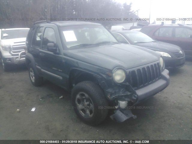 1J4GL48K42W211926 - 2002 JEEP LIBERTY SPORT GREEN photo 1