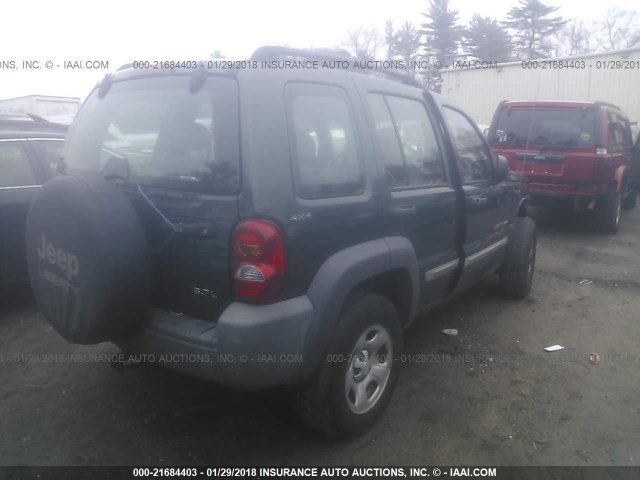 1J4GL48K42W211926 - 2002 JEEP LIBERTY SPORT 绿色 照片 4