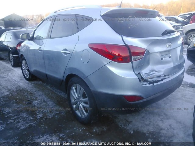 KM8JU3ACXBU291293 - 2011 HYUNDAI TUCSON GLS/LIMITED BLUE photo 3