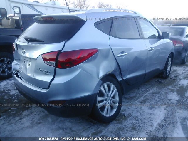 KM8JU3ACXBU291293 - 2011 HYUNDAI TUCSON GLS/LIMITED 蓝色 照片 4