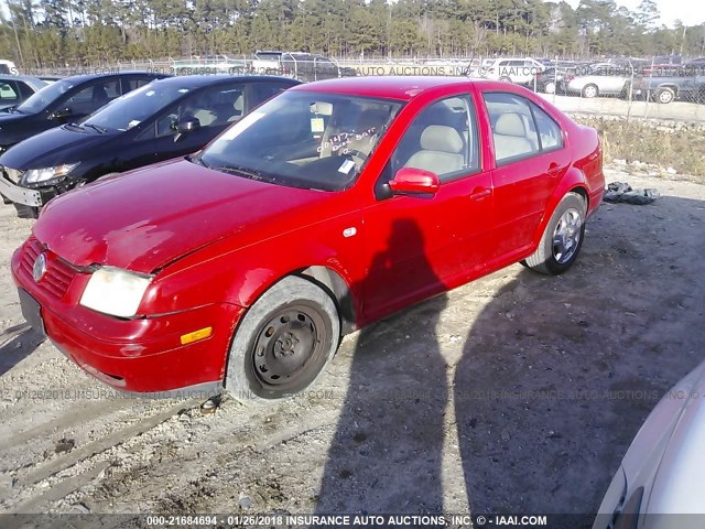 3VWRK69MX3M001472 - 2003 VOLKSWAGEN JETTA GL RED photo 2