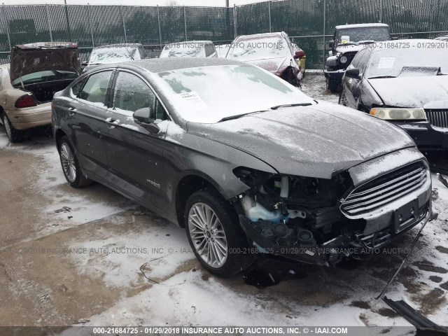 3FA6P0LU0ER119474 - 2014 FORD FUSION SE HYBRID GRAY photo 1