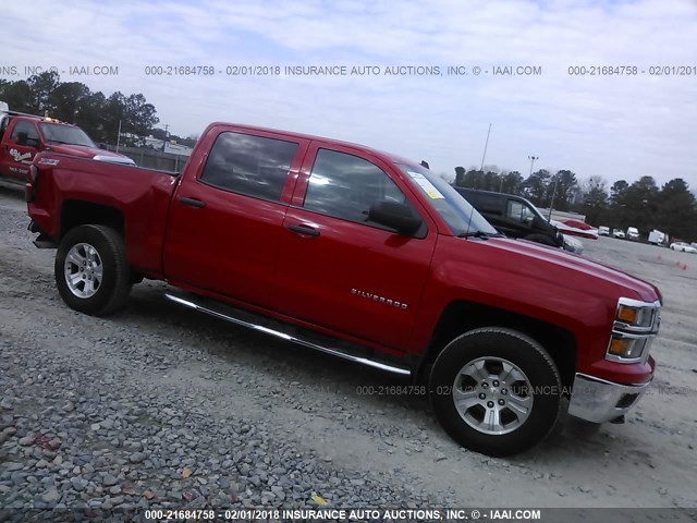 3GCUKREC9EG570472 - 2014 CHEVROLET SILVERADO K1500 LT RED photo 1