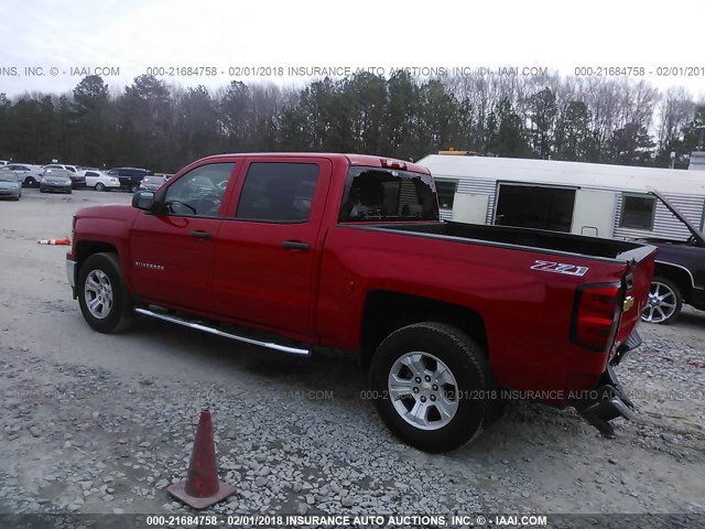 3GCUKREC9EG570472 - 2014 CHEVROLET SILVERADO K1500 LT RED photo 3