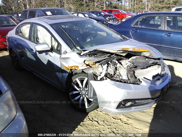 2HGFB2F97FH500796 - 2015 HONDA CIVIC EXL SILVER photo 1