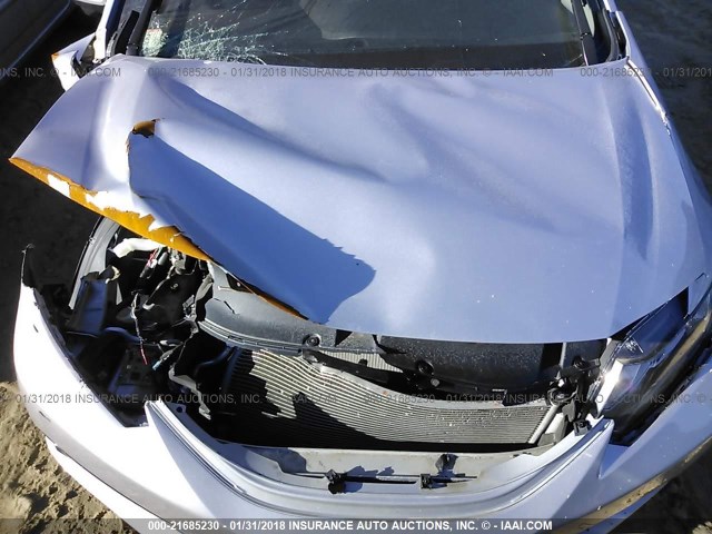 2HGFB2F97FH500796 - 2015 HONDA CIVIC EXL SILVER photo 10