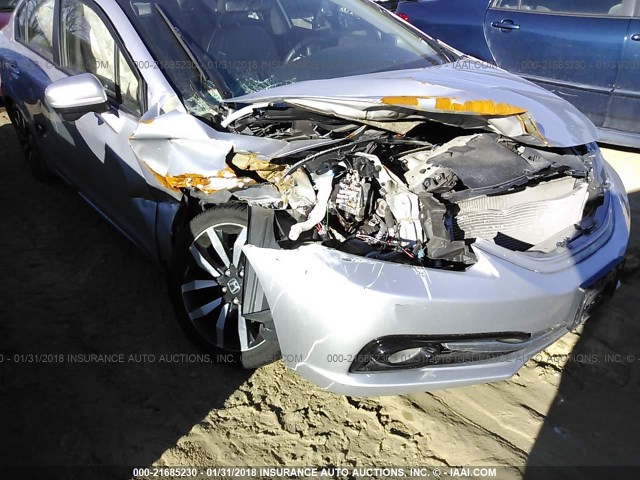 2HGFB2F97FH500796 - 2015 HONDA CIVIC EXL SILVER photo 6