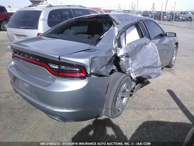 2C3CDXHG9GH346392 - 2016 DODGE CHARGER SXT GRAY photo 4